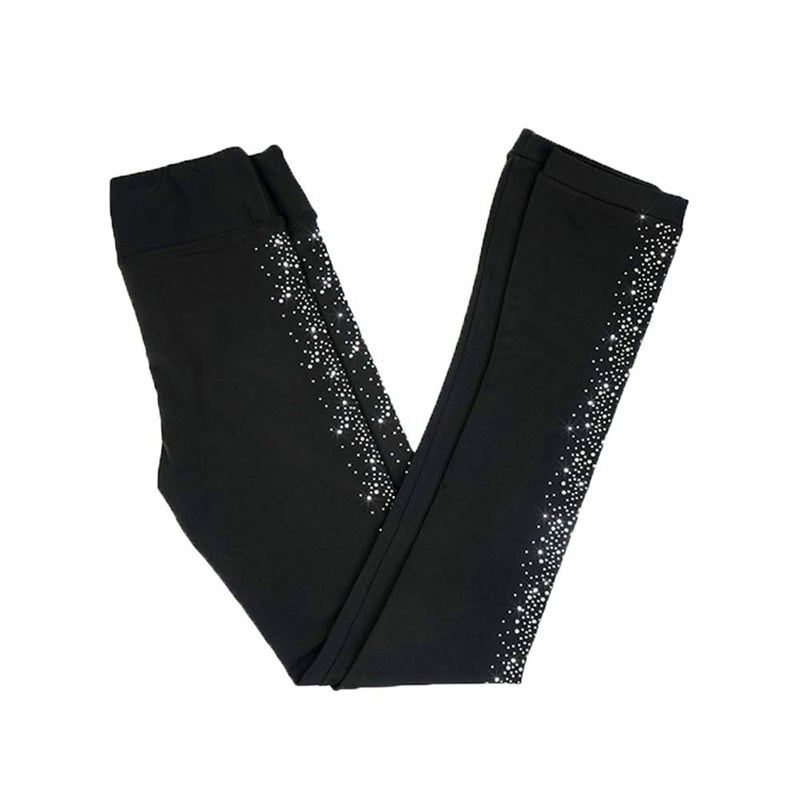 LIUHUO Figure Skating Pants Girls Training Wear Quality Crystals Black Child Skating Leggings - Image 5